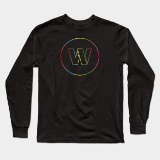 letter W colorful design Long Sleeve T-Shirt